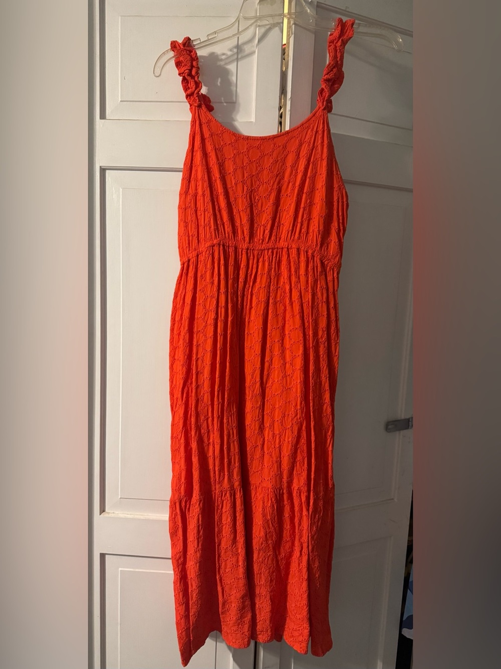 Sleeveless Eyelet Midi Dress